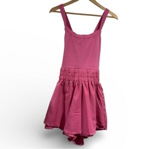 Pink Sleeveless romper lined medium stretch